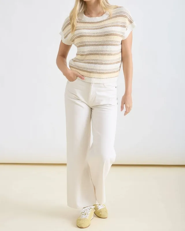 Multi-Color Stripe Knit Pullover