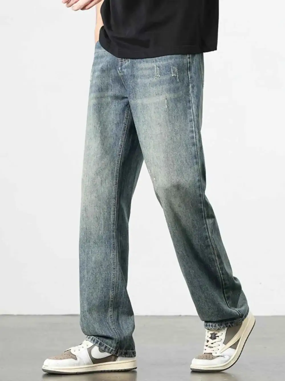 Casual Washed Wide Leg Jeans