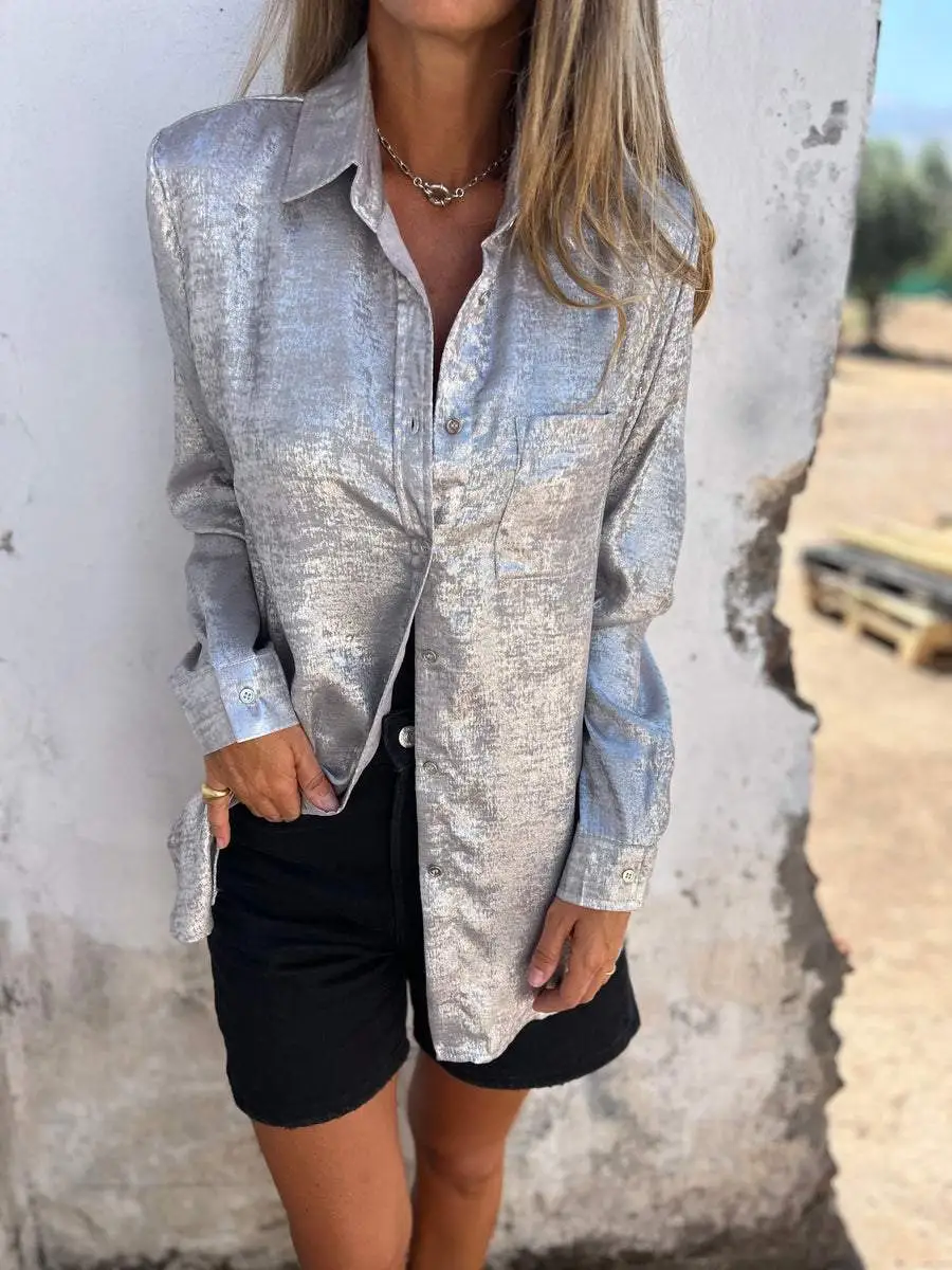 Relaxed Metallic Shirt