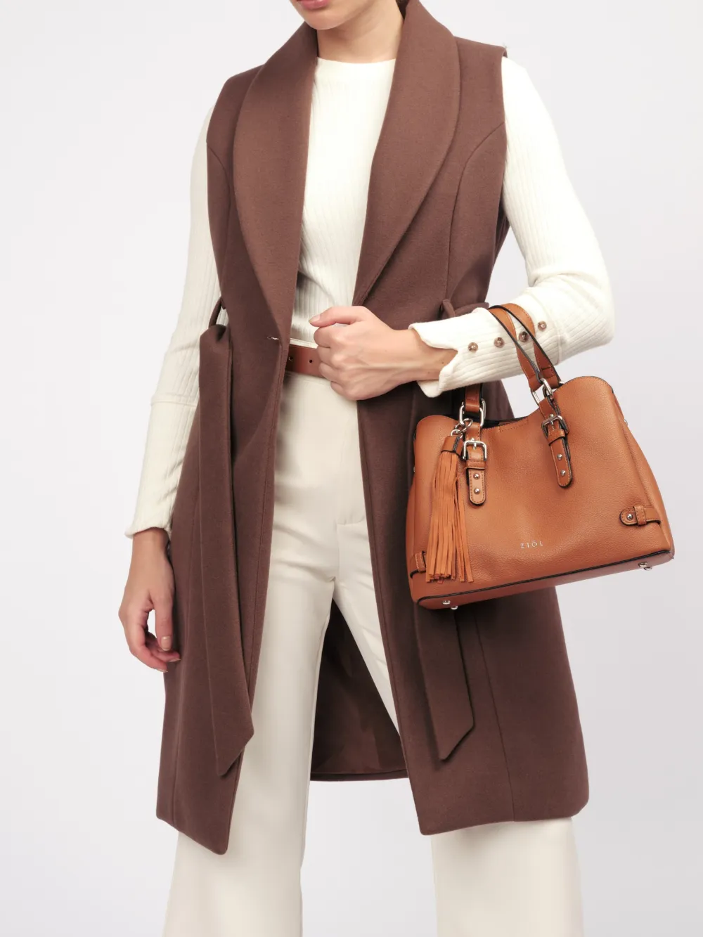 Wool Vest-Style Long Coat