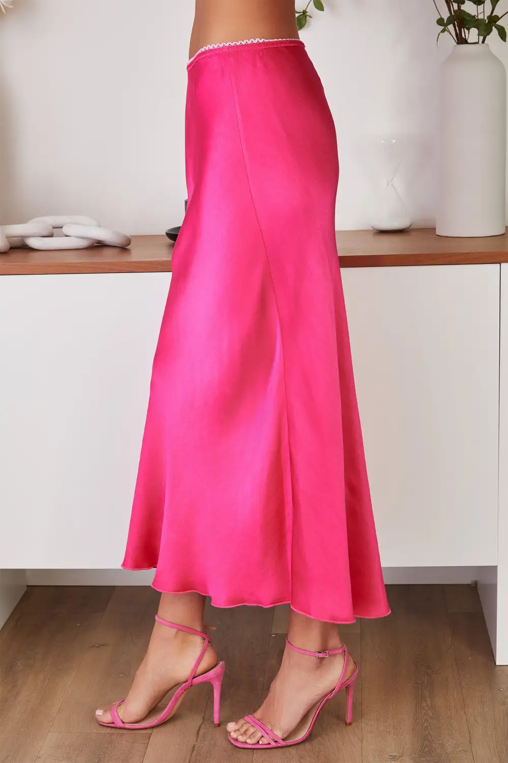 Silky Midi Skirt