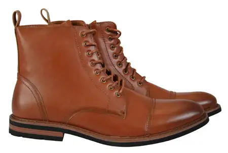Men's Clean Casual Side Zip Faux Leather Everyday Boots