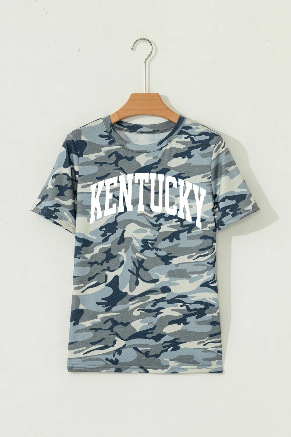 Green Camouflage Kentucky Crew Neck Top