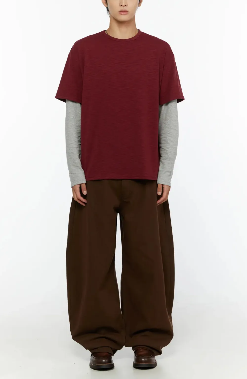 Men's Layered Slub Long Sleeve Tee