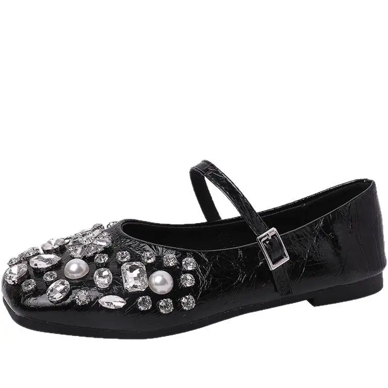 Adjustable Strap Low Heel Shoes