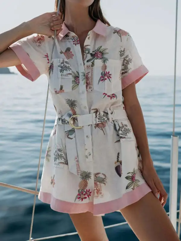 Easygoing Jumpsuit Printed Romper