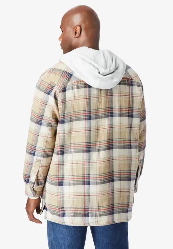 Removable Hooded Shirt Jacket