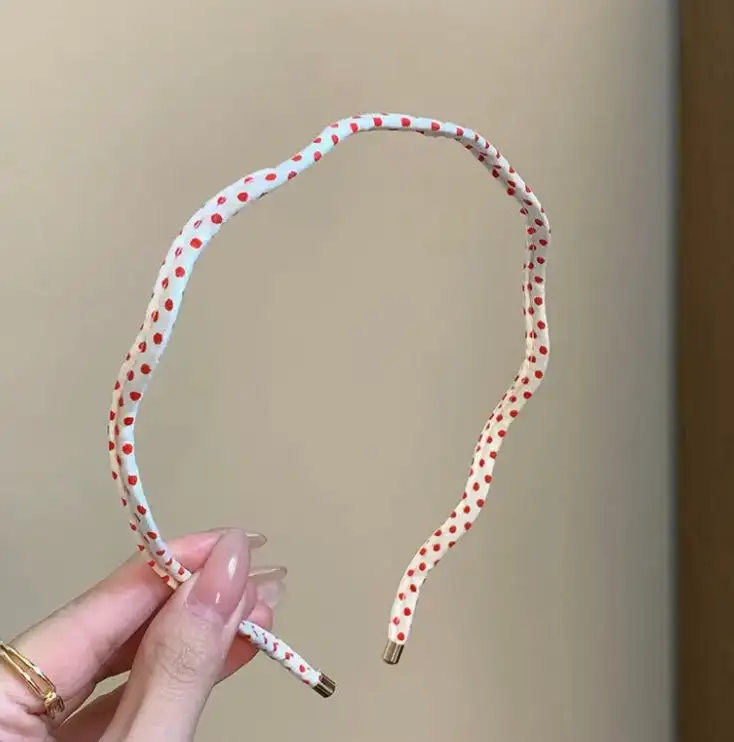 Polka Dot Wavy Skinny Headband