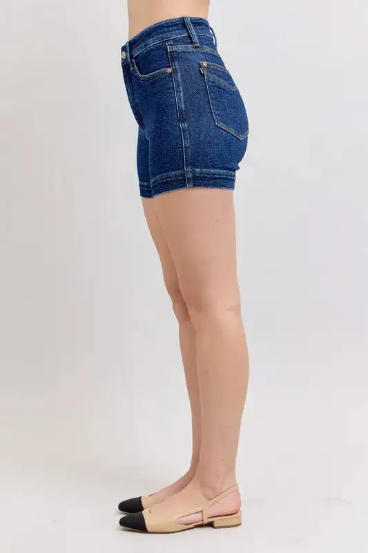 High Waist Tummy Control Shorts Denim Pants