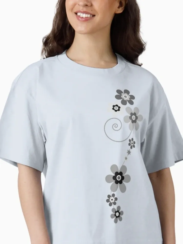 Women's Accent Print Crew Neck Short-Sleeve T-Shirt