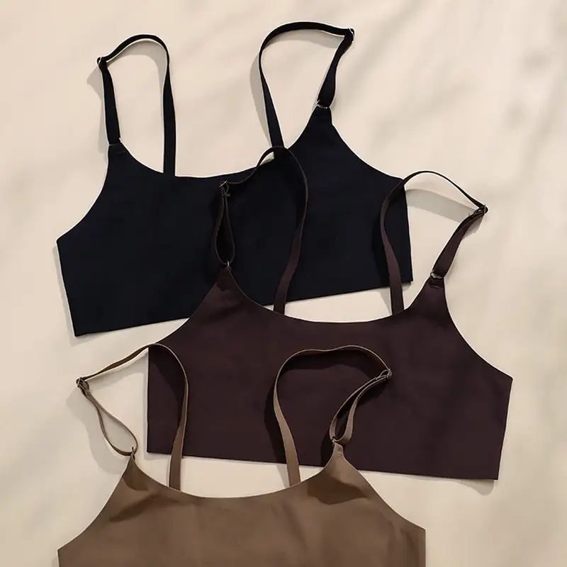 Seamless Satin Bralette Lingerie Set