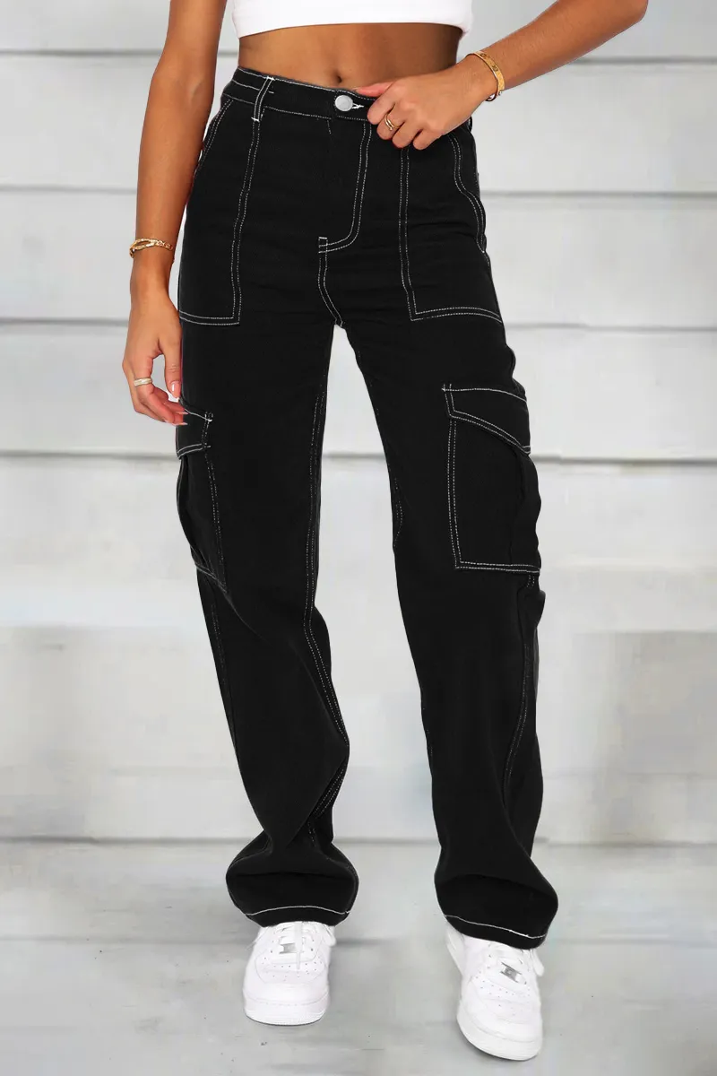 Flap Pocket Zip Fly Jeans