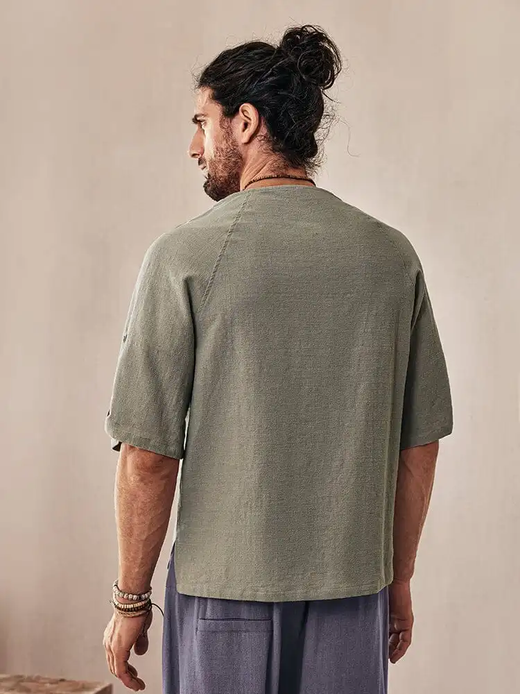 Premium Cotton Linen Top T-Shirt