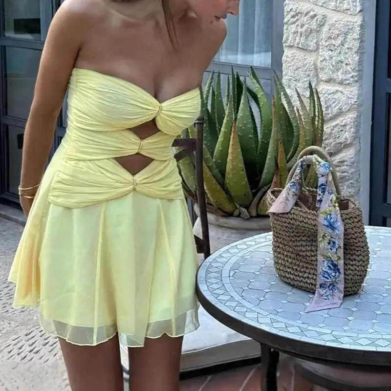 Strapless Cutout Mini Dress