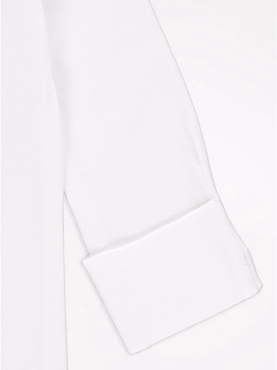 White Long Sleeve Sleepsuits 3 Pack detail 2