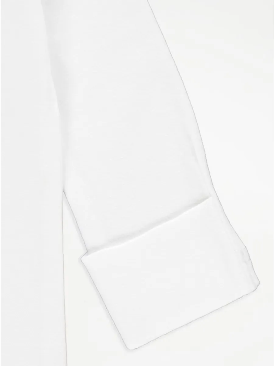White Long Sleeve Sleepsuits 3 Pack