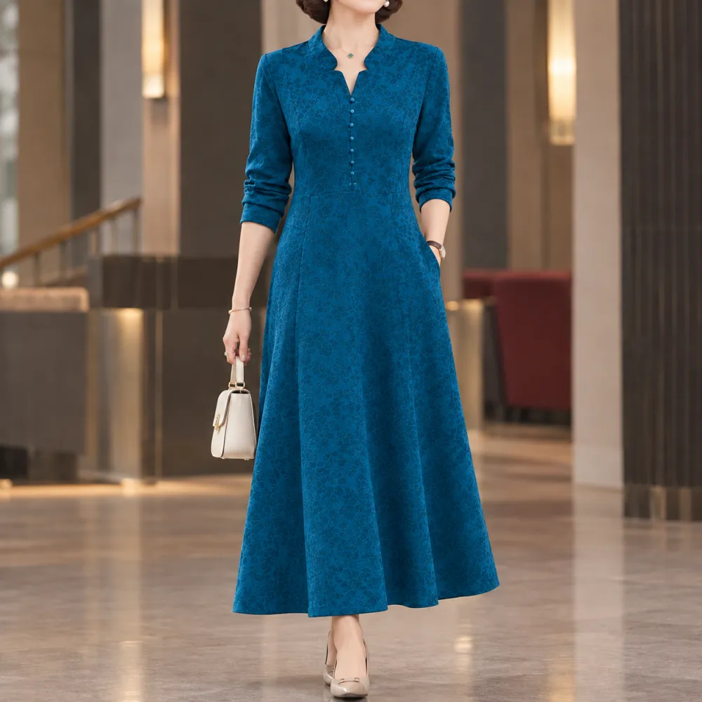 Contemporary Refined Women's Midi Dress