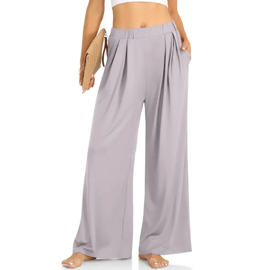 Weekend Elastic Waist Wide Leg Pants
