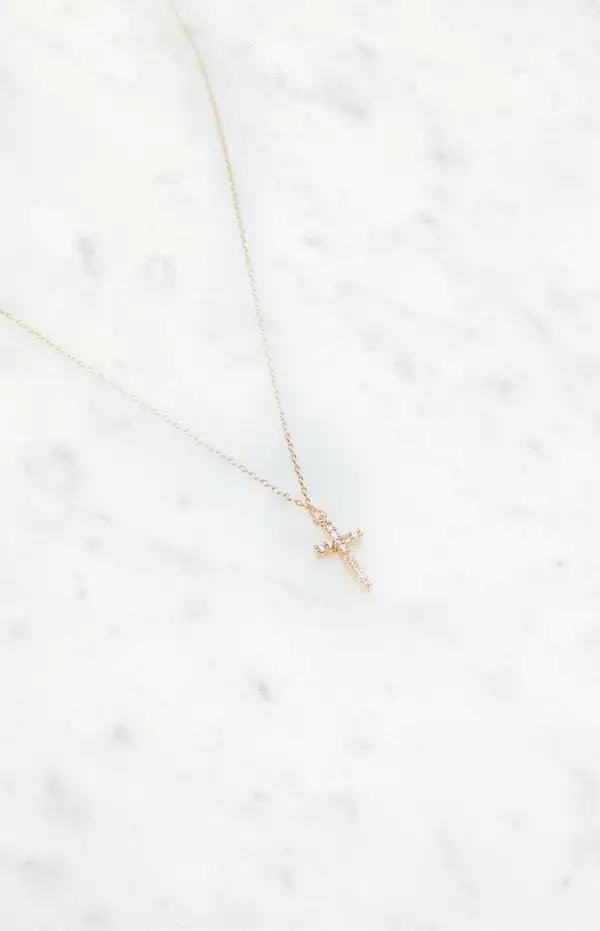 John Galt Gold Cross Necklace