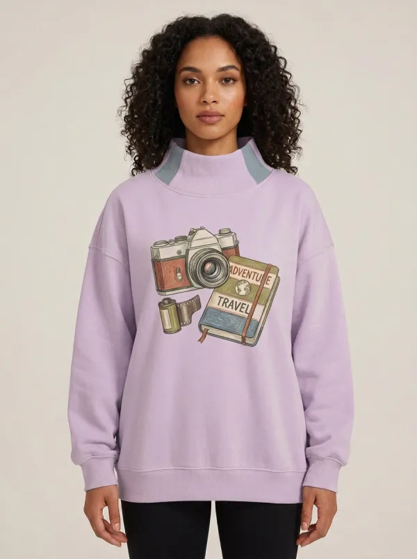 Women's Travel Photography Adventure Graphic Sweatshirt