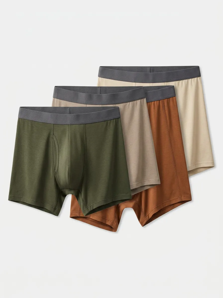Men's Contrast Waistband 4-Pack Boxer Briefs