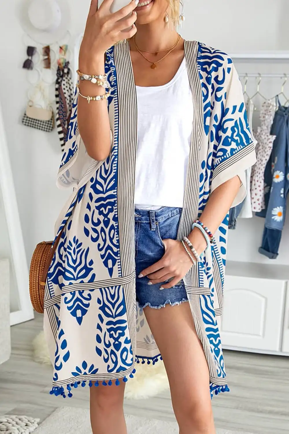 Swimwear Prowess Pom Pom Kimono