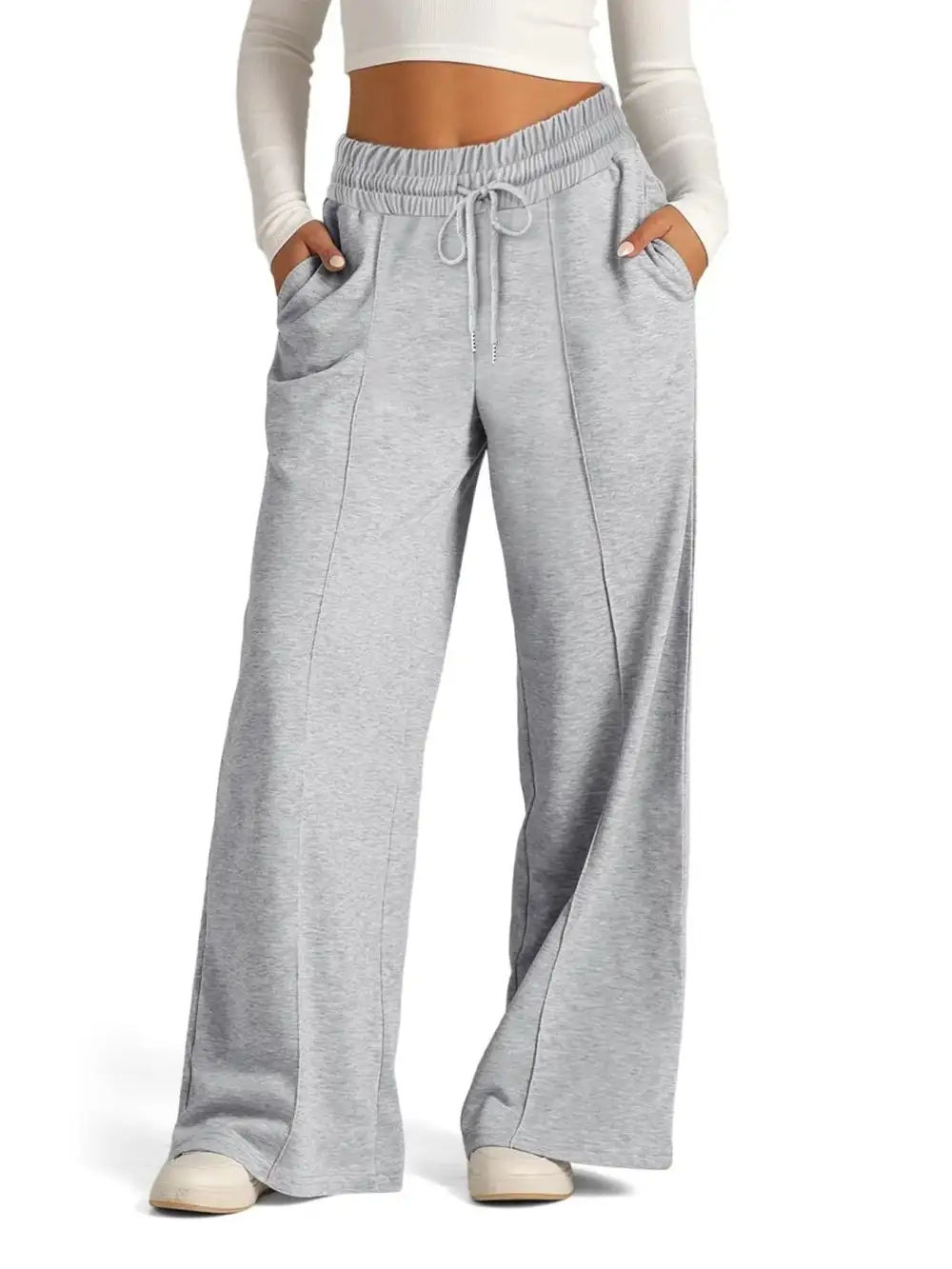 Full Size Drawstring Relaxed Fit Wide Leg Pants Plus Size