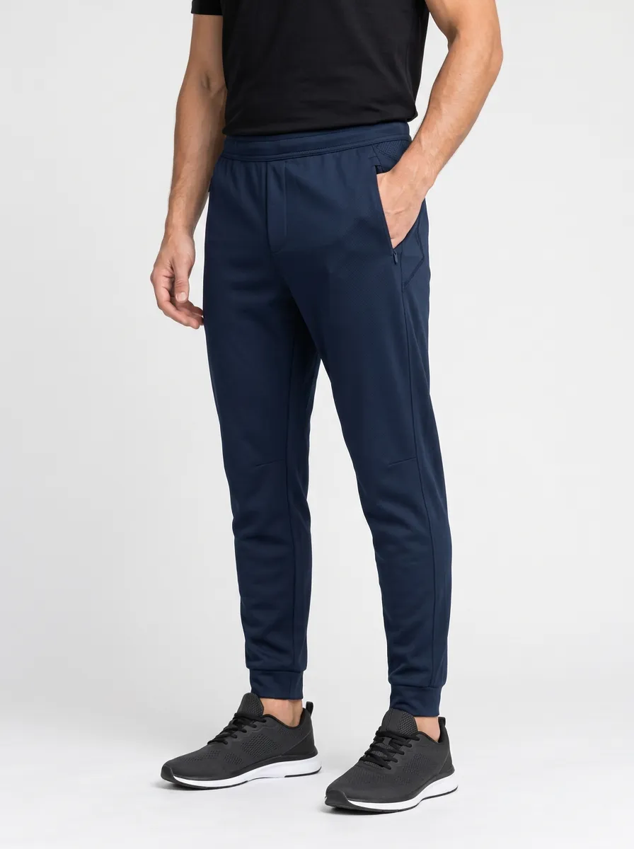 Navy Zip Pocket Sweatpants for Men