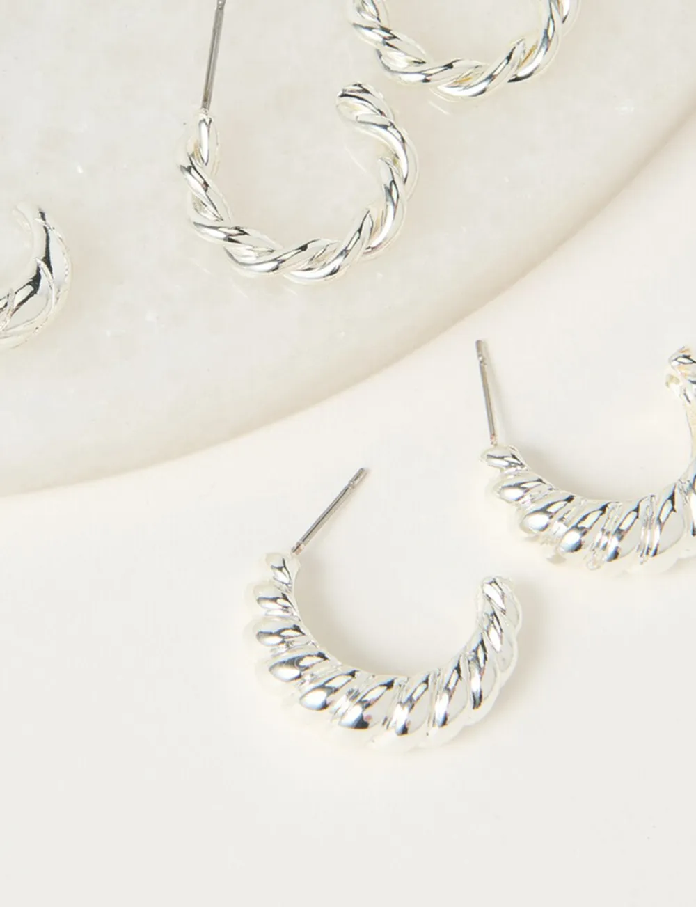 Creative Rotating Simple Versatile Silver Earrings
