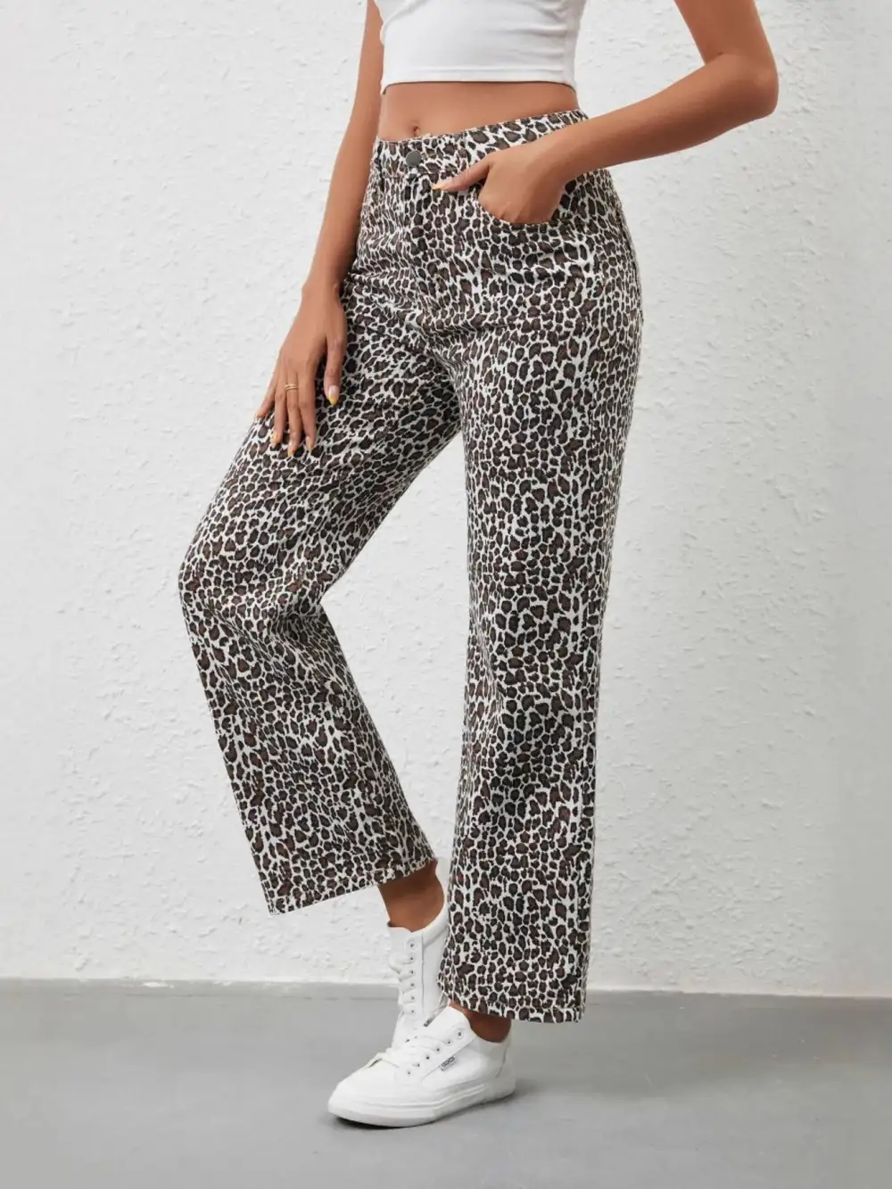 Wide Leg Stretch Jeans
