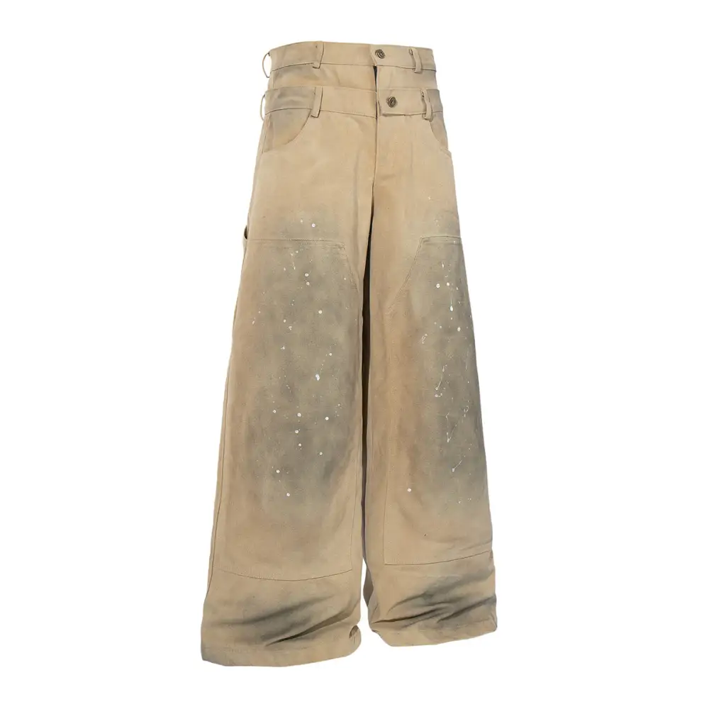 Everyday Wide Leg Distressed Denim Jeans