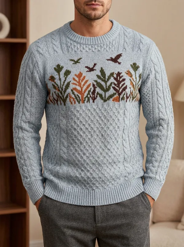 Men's Forest Bird Sweater