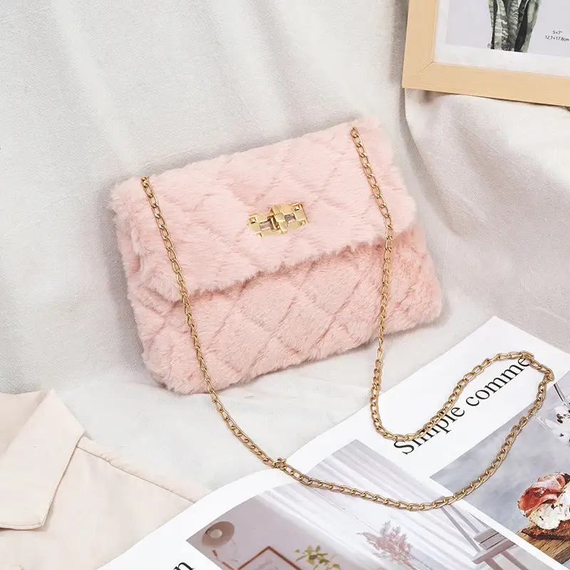 Chain Strap Embroidered Shoulder Bag