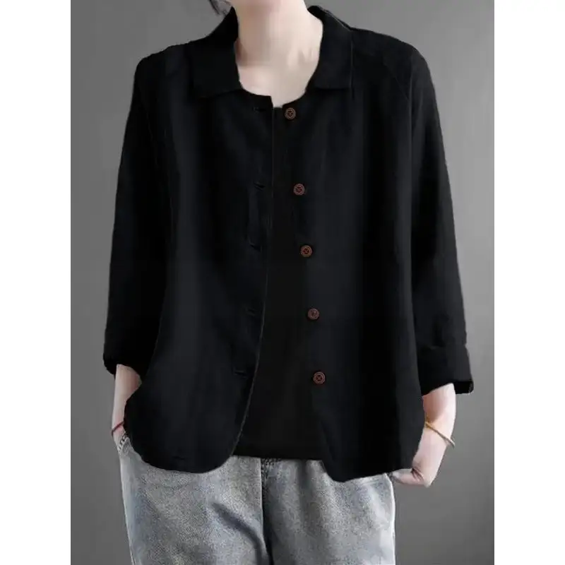 Light Linen Relaxed Blouse