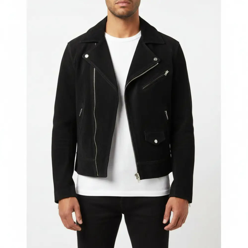 Modern Suede Biker Motorcycle Western Jacket