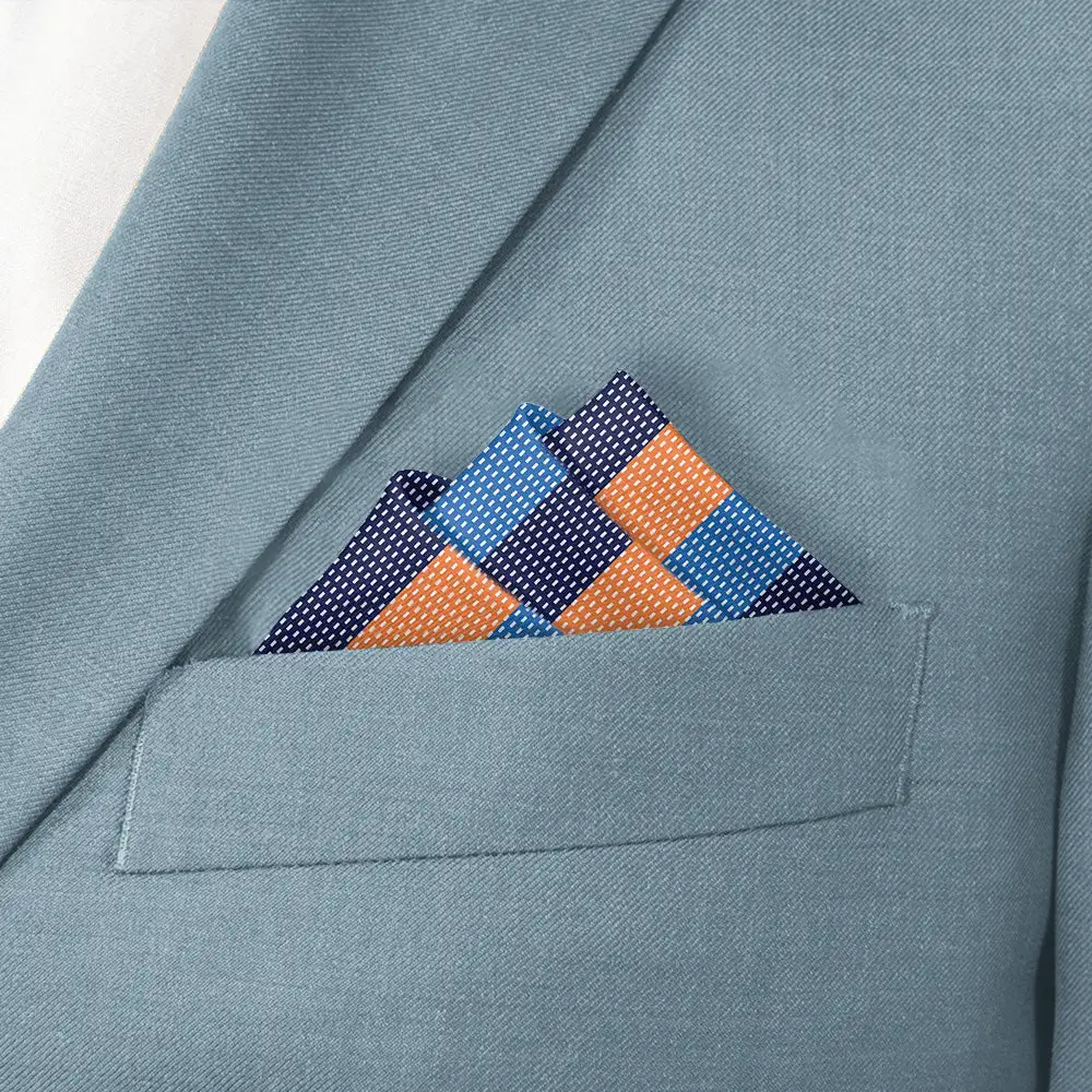 Elegant Streamlined Striped Textured Pocket Square