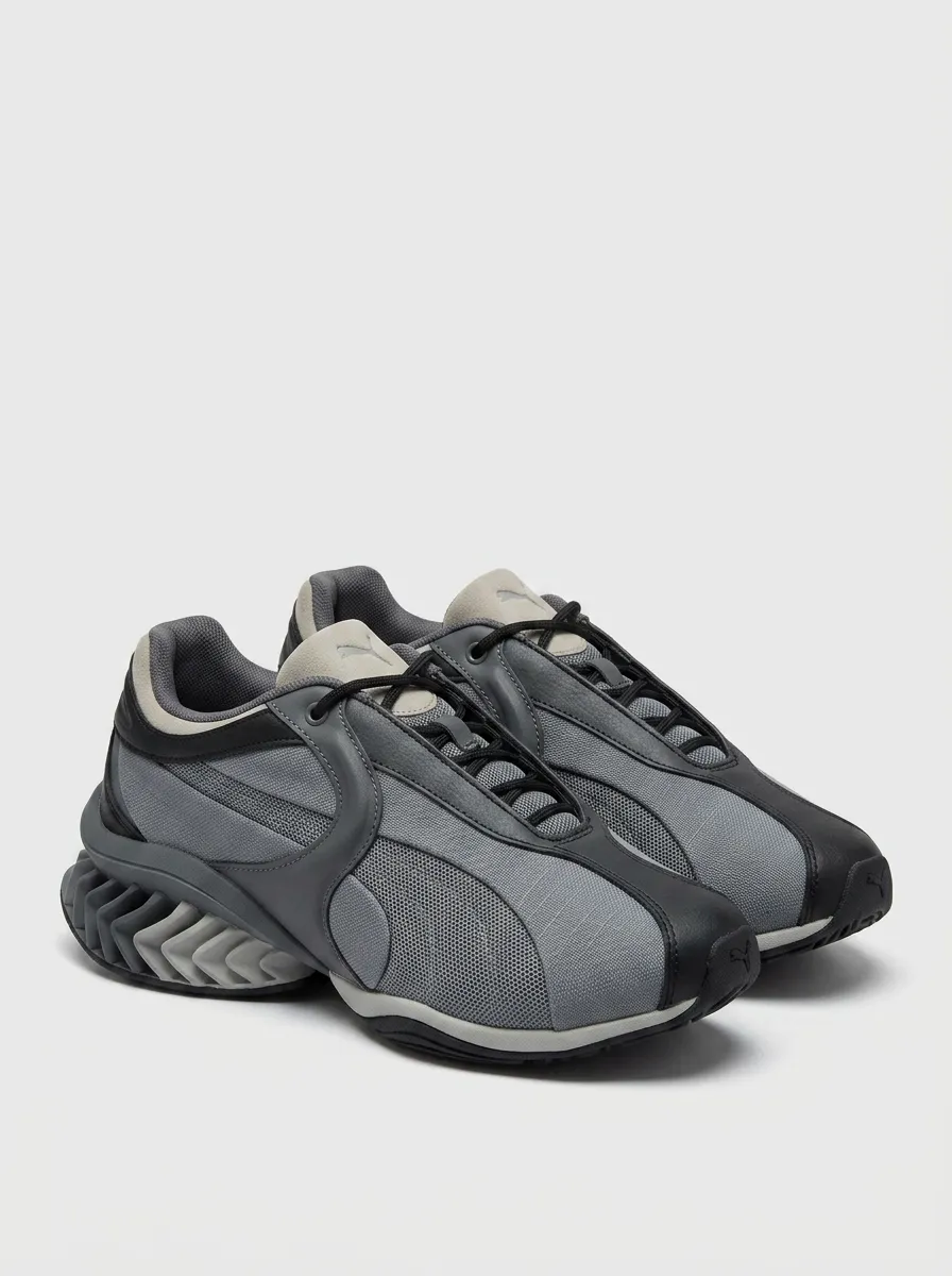 Unisex Sneaker Enthusiast Grey Mesh Sport Shoe