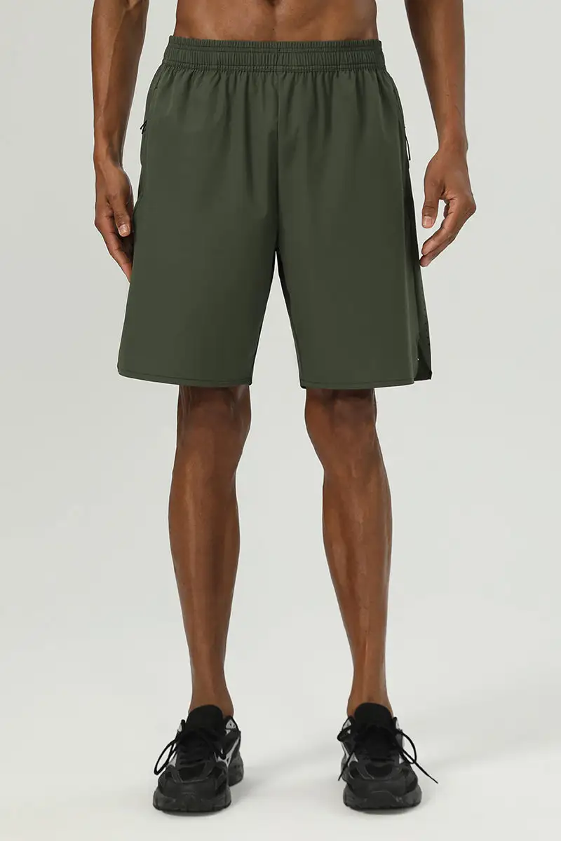 Quick Dry Drawstring Reflective Detail Athletic Shorts