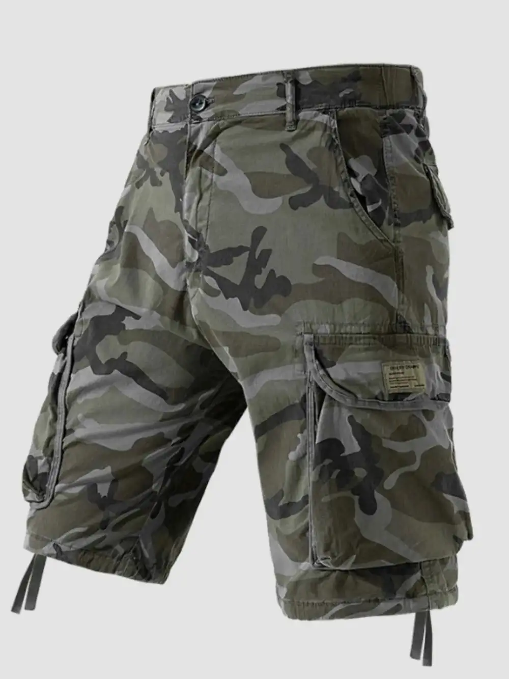 Camouflage Cargo Shorts with Multiple Pockets