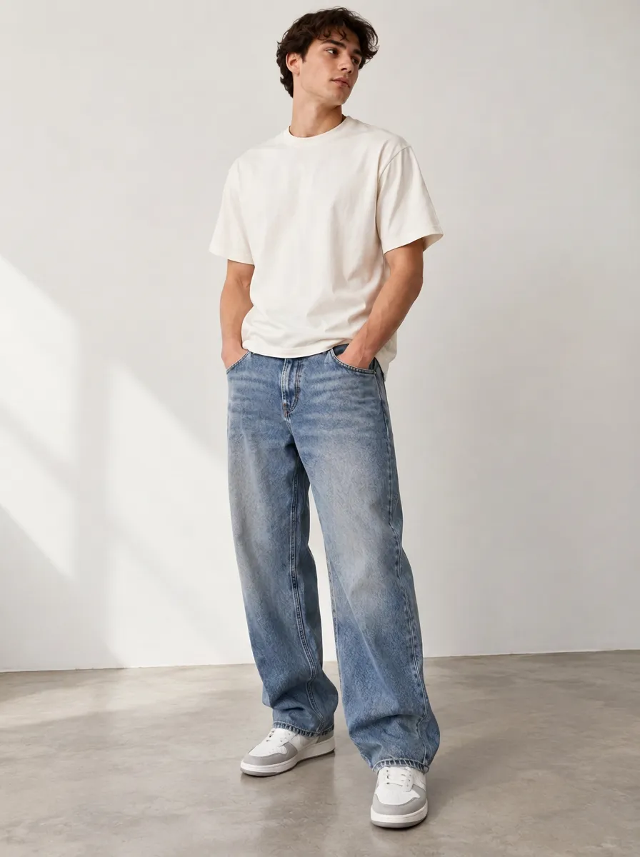 Modern Denim Straight Fit Relaxed Fit Men's Modern Jeans