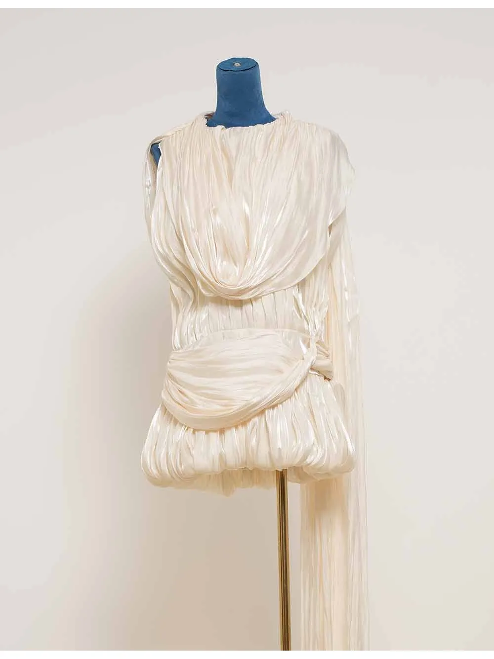 Chic Ruched Irregular Draped Cape Overlay Mini Dress
