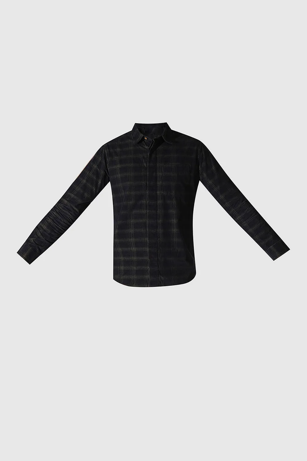 Casual Corduroy Check Shirt
