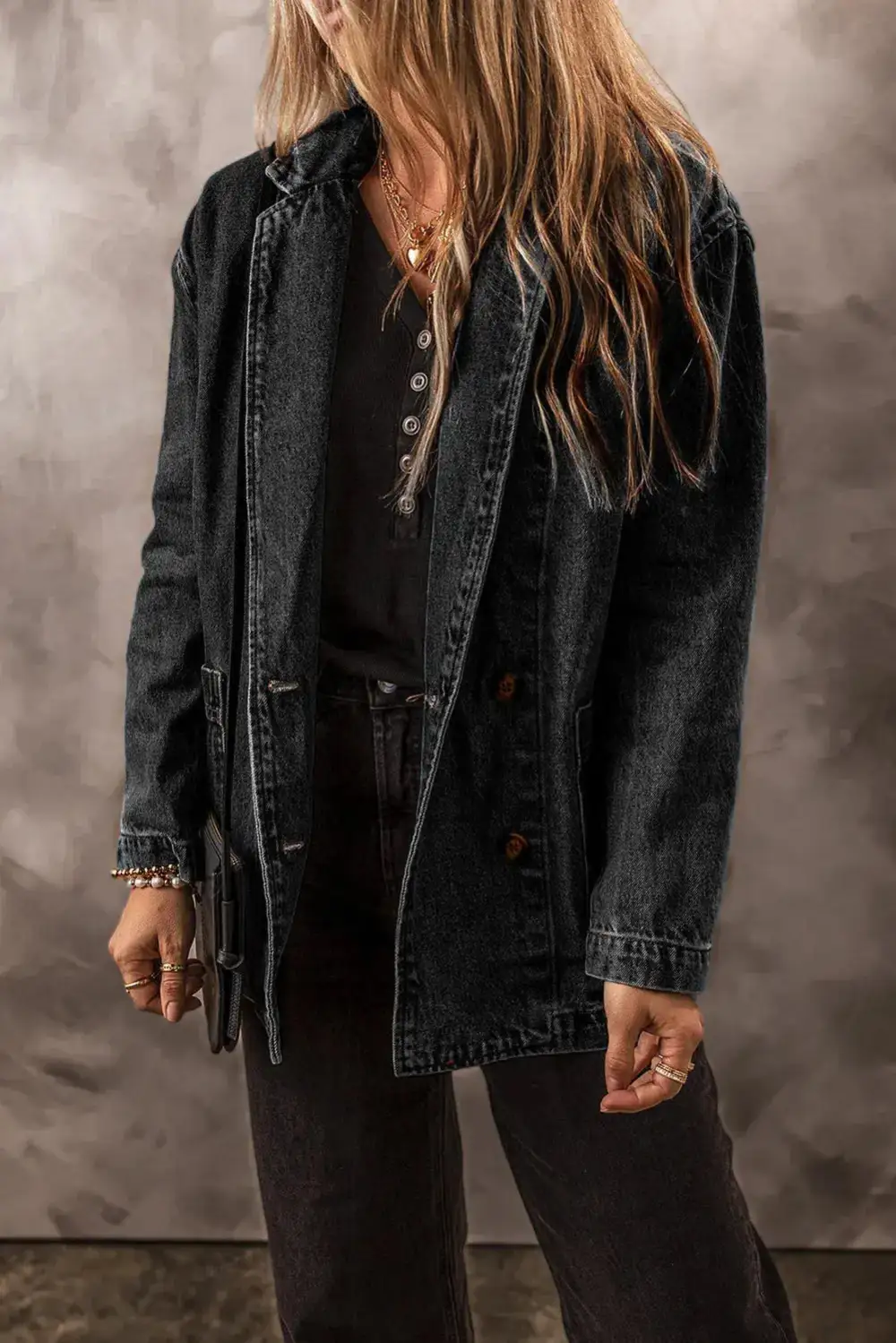 Denim Pocketed Casual Jacket