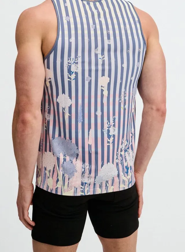Modern Printed Mesh Tank Top