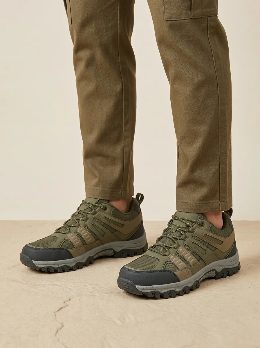 Men's Modern Outdoor Hiking Mesh Printed Hiking Shoes