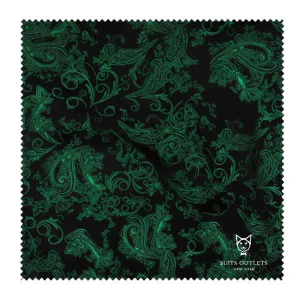 Emerald Modern Fit Velvet Single Breasted Notch Lapel Side Vents Blazer