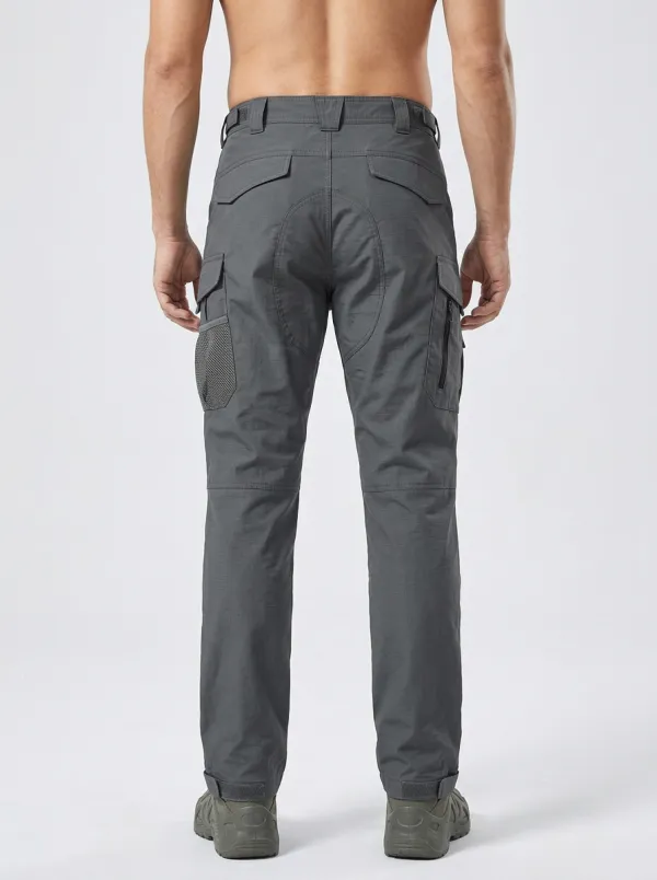 Men's Dark Gray Multi-Pocket Tactical Cargo Pants
