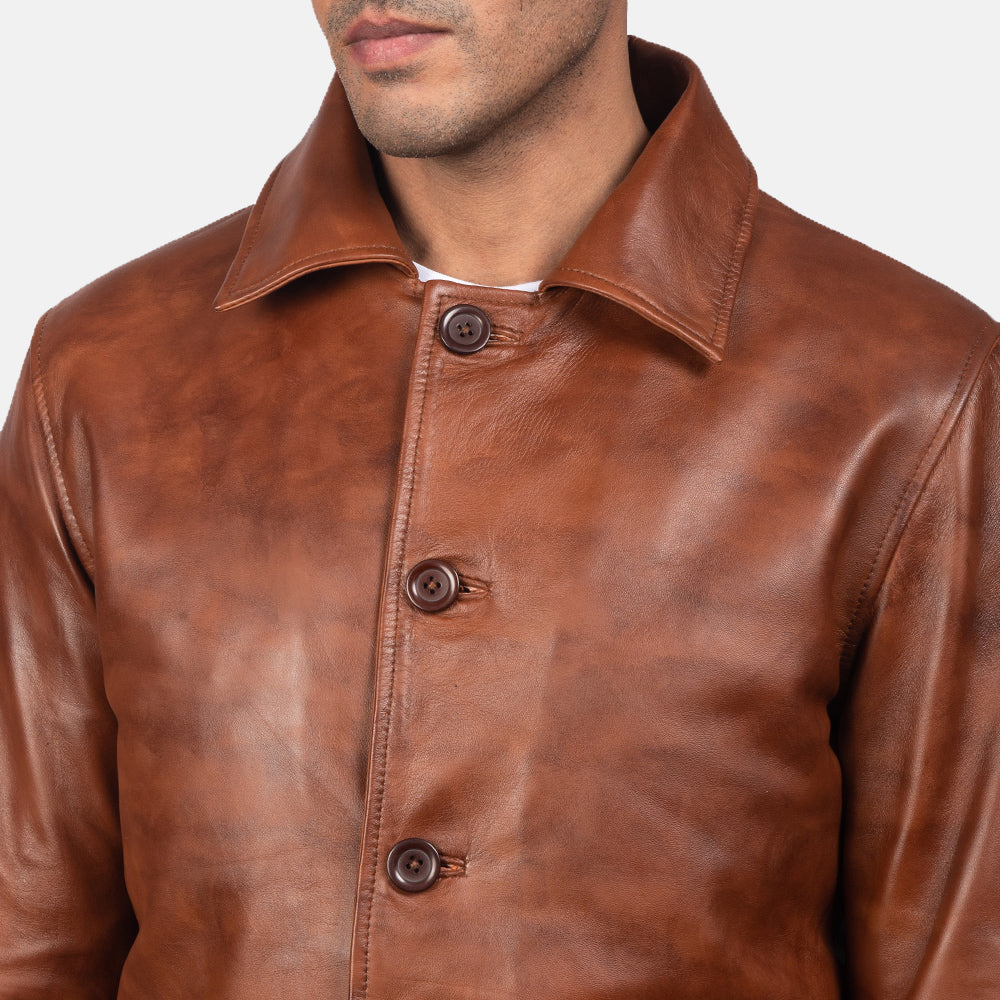 Men's Minimal Leather Jacket
