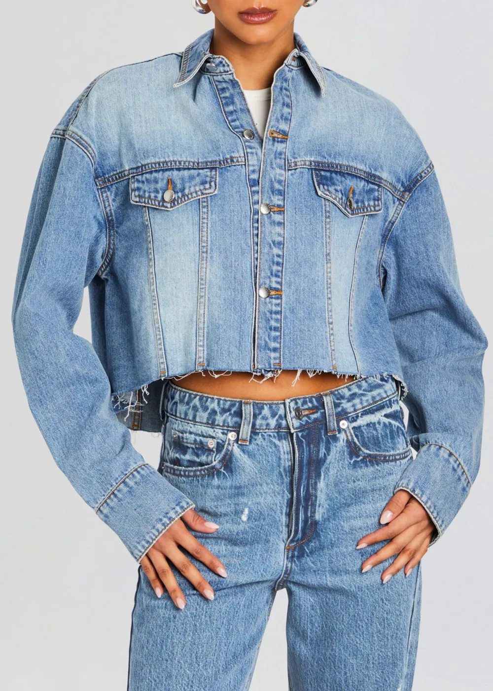 Collar Denim Jacket