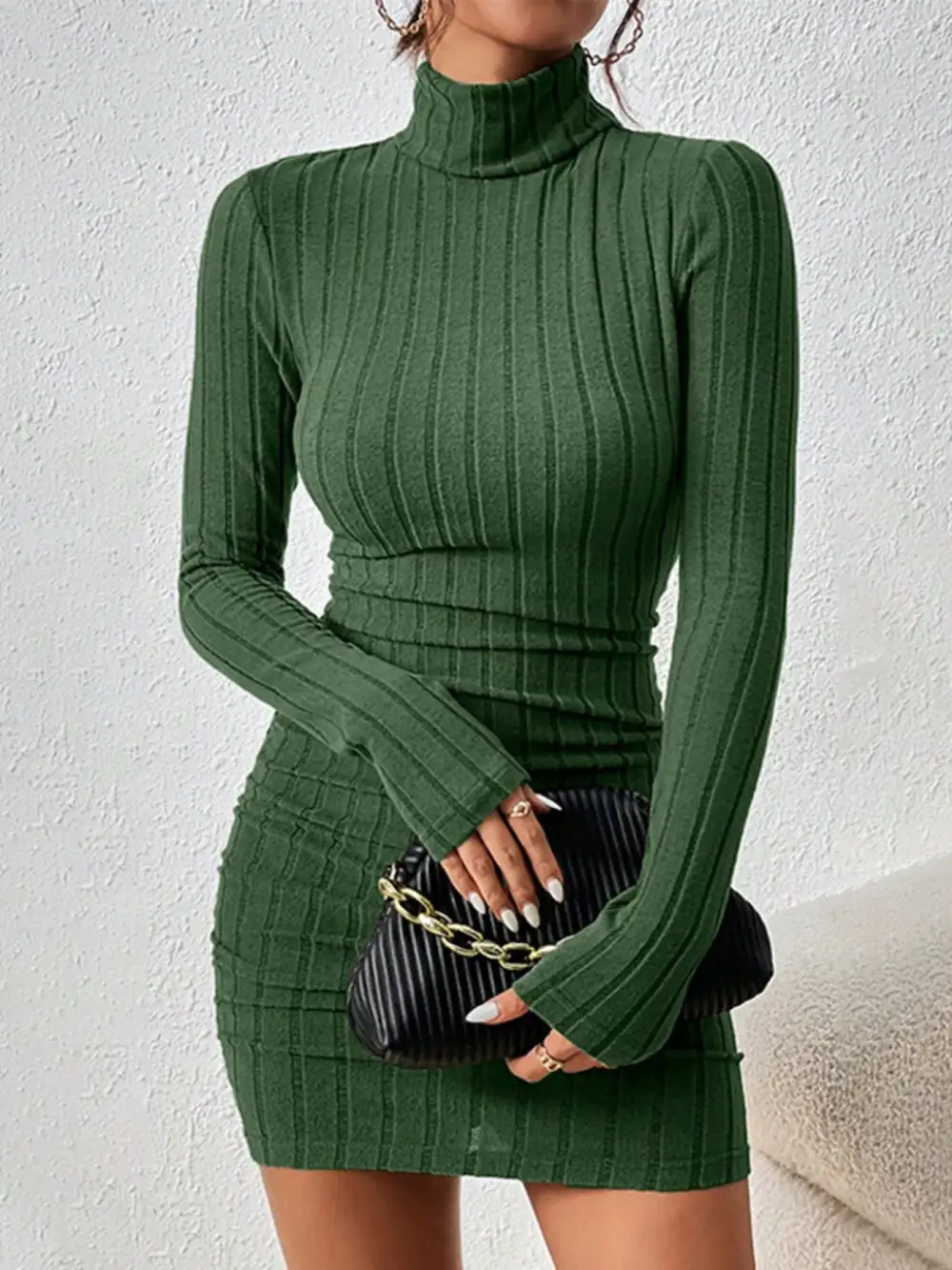 Ribbed Mini Dress